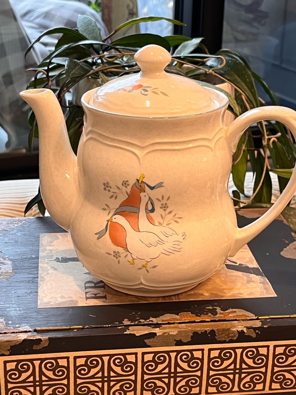 Cottage Goose ceramic Teapot By Marmalade
